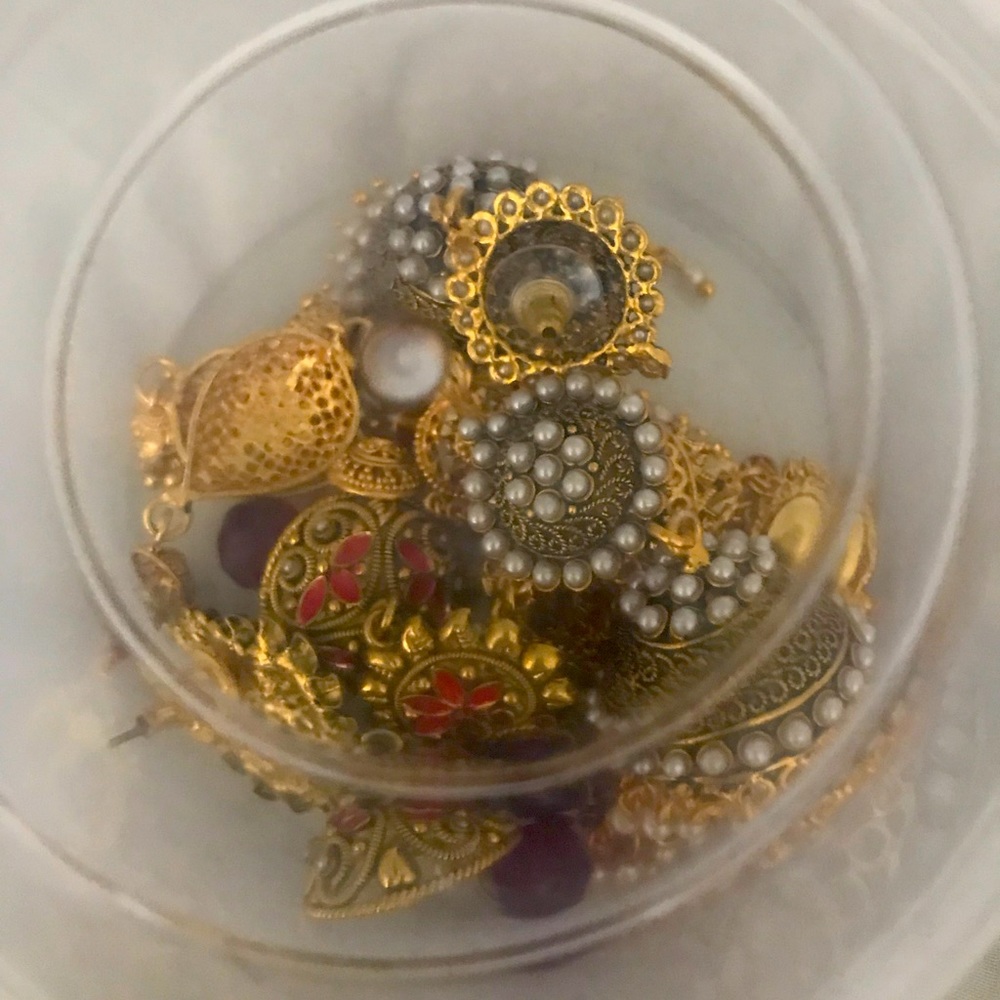 Four Pack of Gold Earrings